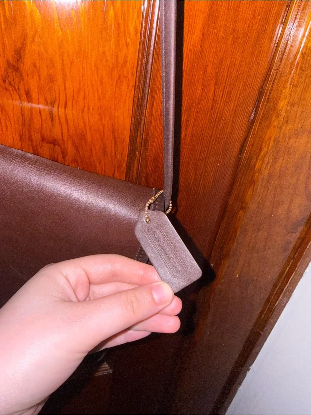 Vintage Coach Compact Pouch- Mahogany